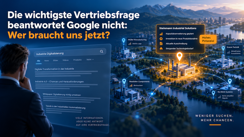Die wichtigste Vertriebsfrage beantwortet Google nicht: Wer braucht uns jetzt?