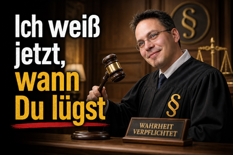 Ich weiss jetzt, wann Du lügst.